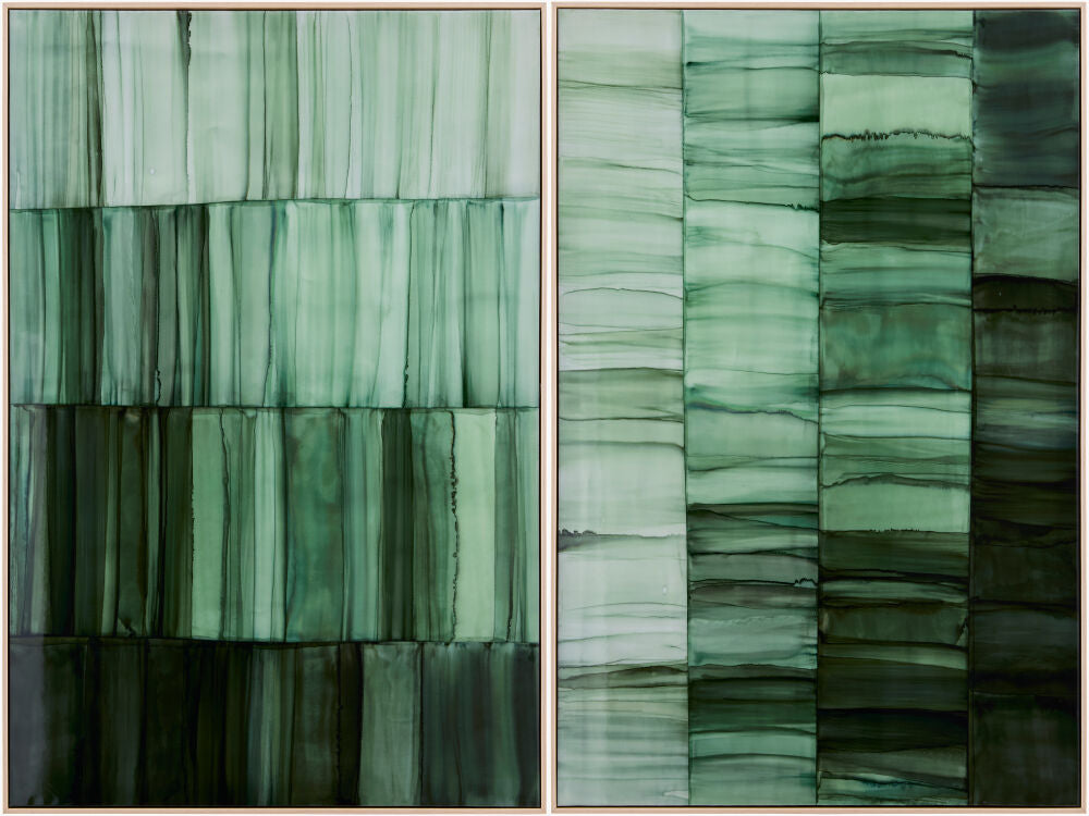 Connection Framed Art — Dark Brown/Grass Green