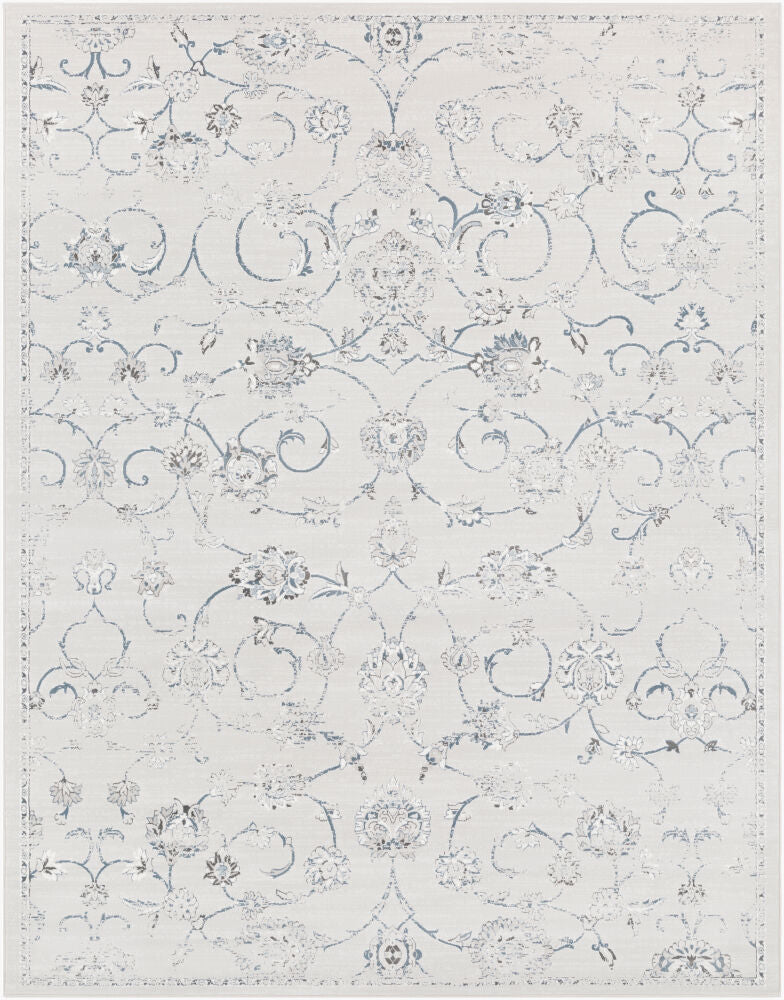 Contempo Machine Woven Rug — Blue/Gray