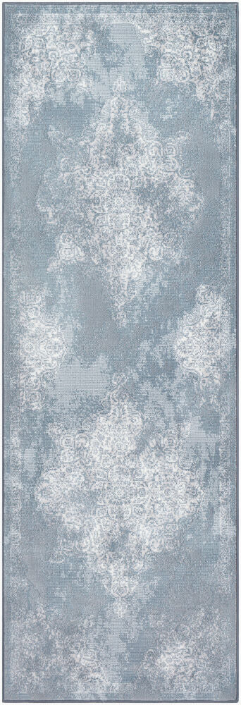 Contempo Machine Woven Rug — Blue/Gray