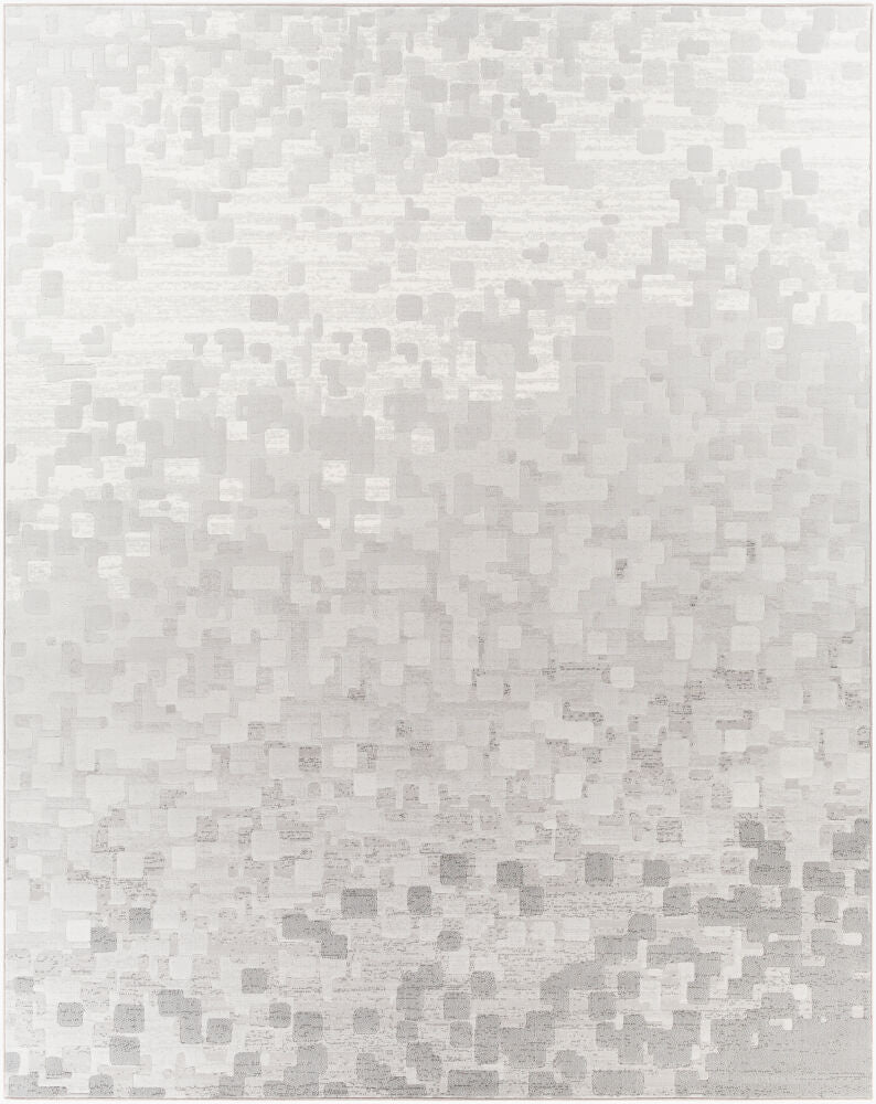 Contempo Machine Woven Rug — Light Gray/White