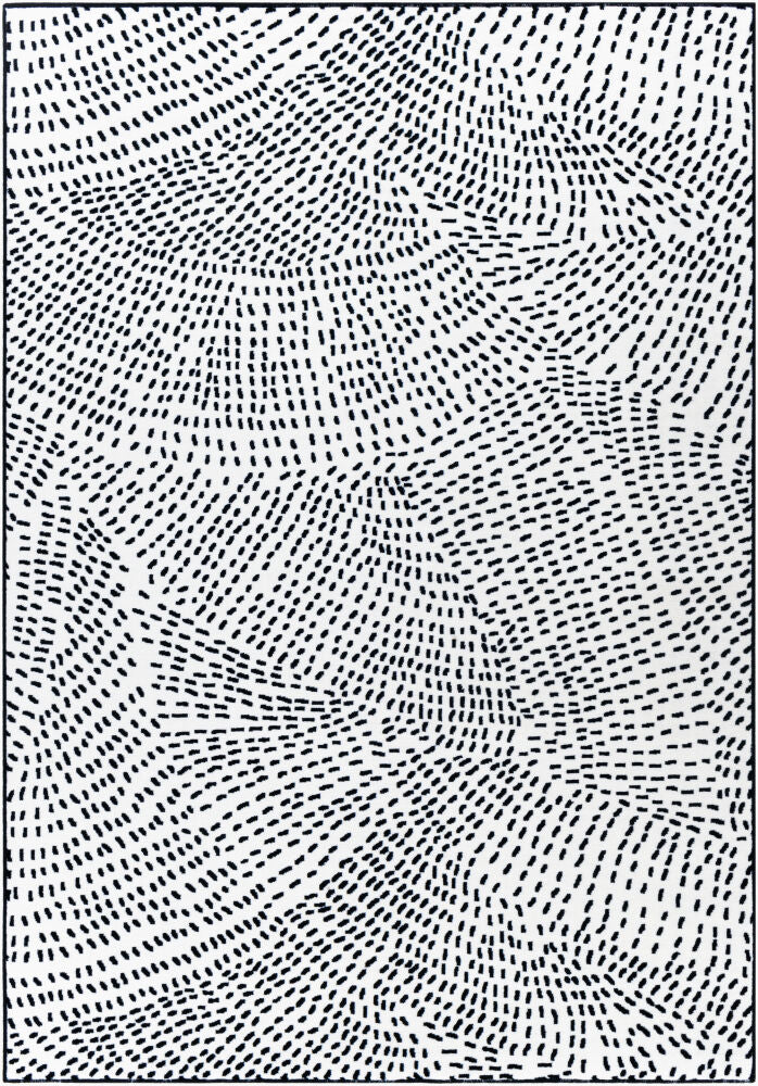 Contempo Machine Woven Rug — Black/White
