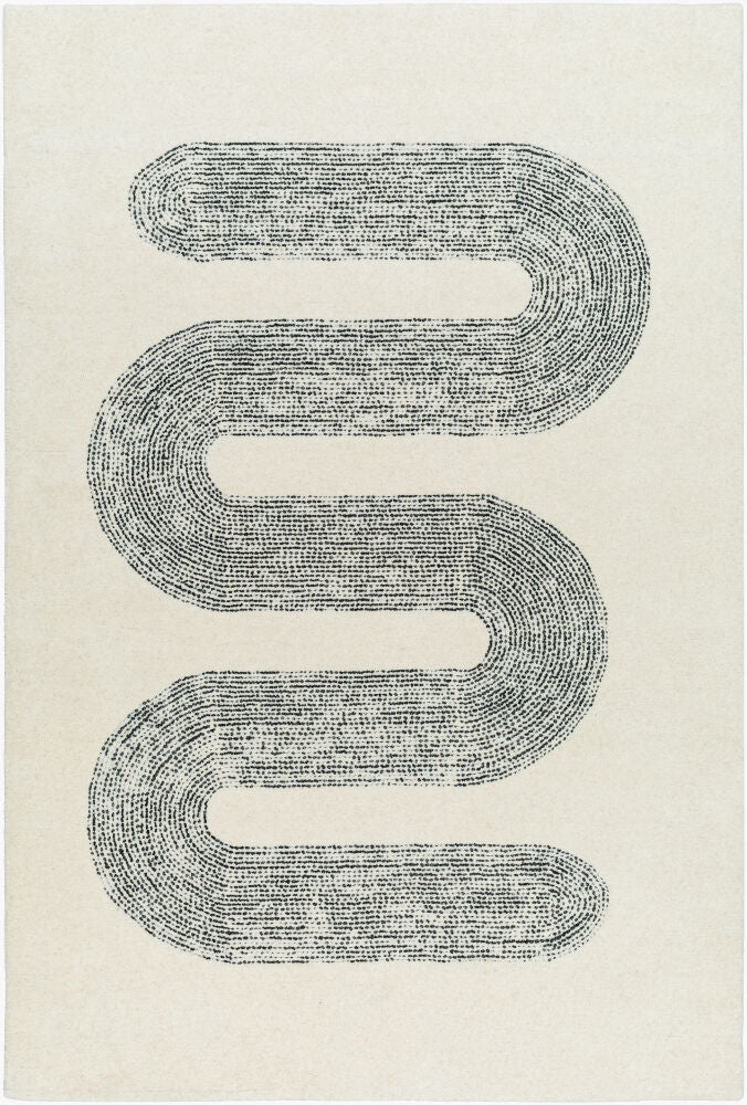 Carolena Handmade Rug — Charcoal/Ivory