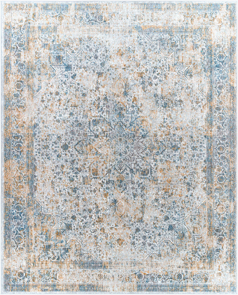 Carmel Machine Woven Rug — Blue/Brown