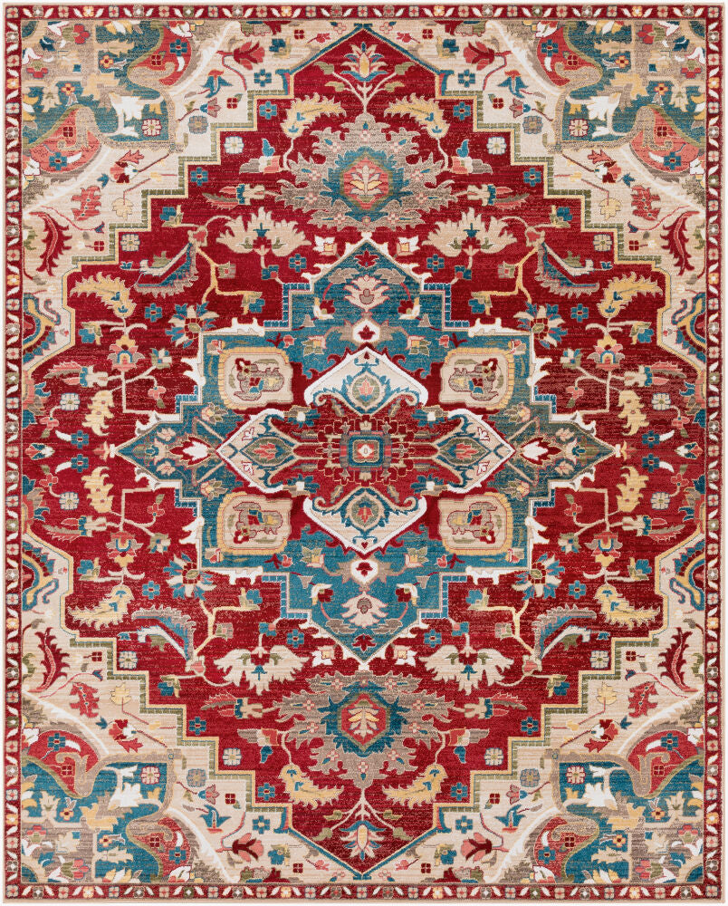 Crafty Machine Woven Rug — Burgandy/Dark Blue