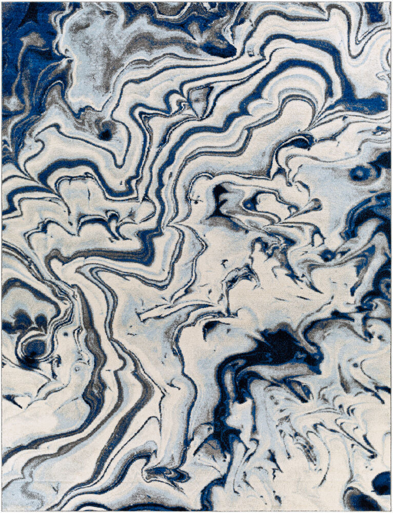 Chelsea Machine Woven Rug — Blue/Charcoal