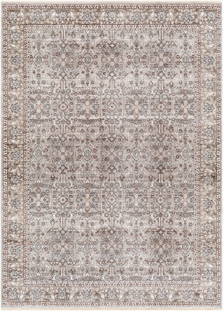 Carlisle Machine Woven Rug — Charcoal/Dusty Pink