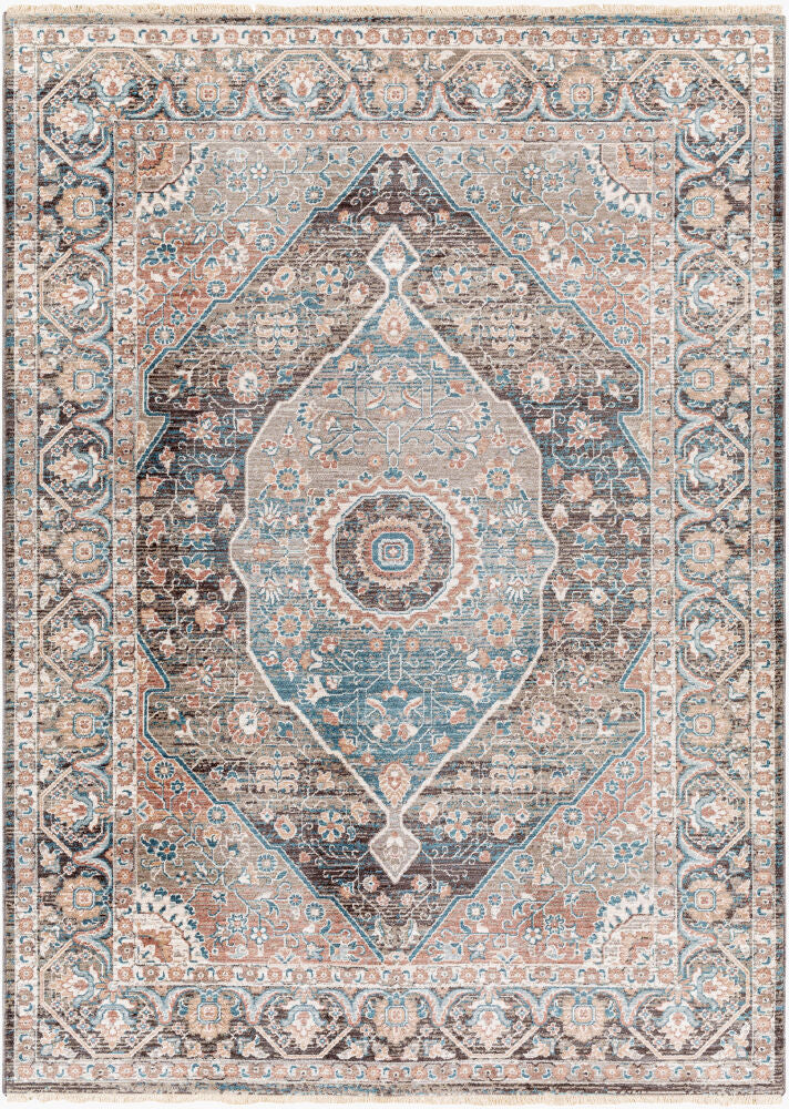 Carlisle Machine Woven Rug — Dark Brown/Denim