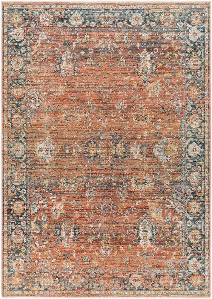 Carlisle Machine Woven Rug — Burnt Orange/Dark Brown