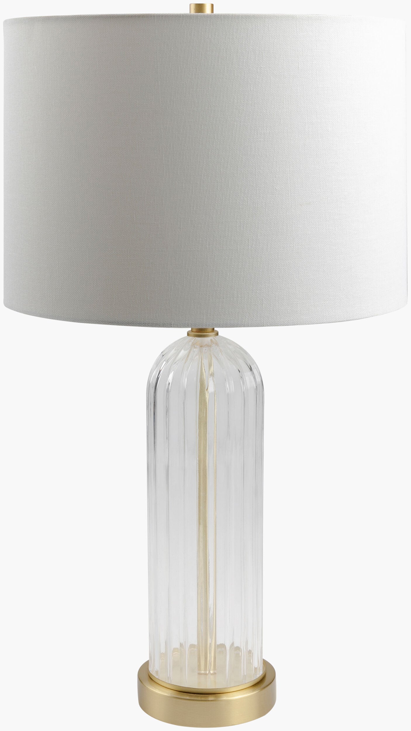 Crassula Accent Table Lamp — Clear/Metallic - Brass
