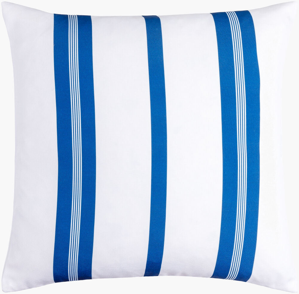 Classic Stripe Accent Pillow — Dark Blue/White