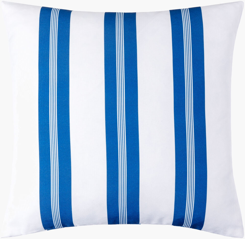 Classic Stripe Accent Pillow — Dark Blue/White