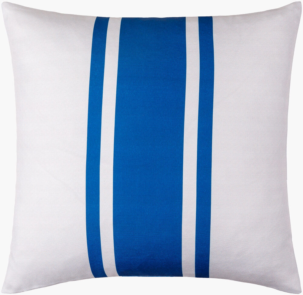 Classic Stripe Accent Pillow — Dark Blue/Off-White