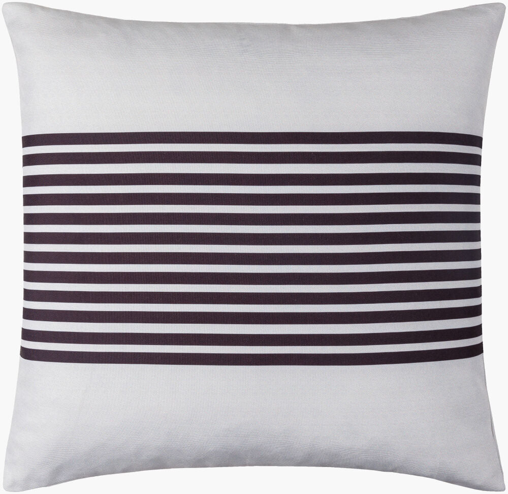Classic Stripe Accent Pillow — Black/Off-White