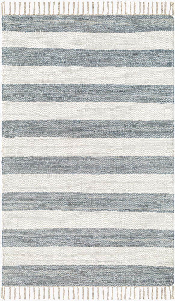 Cotone Handmade Rug — Denim/White