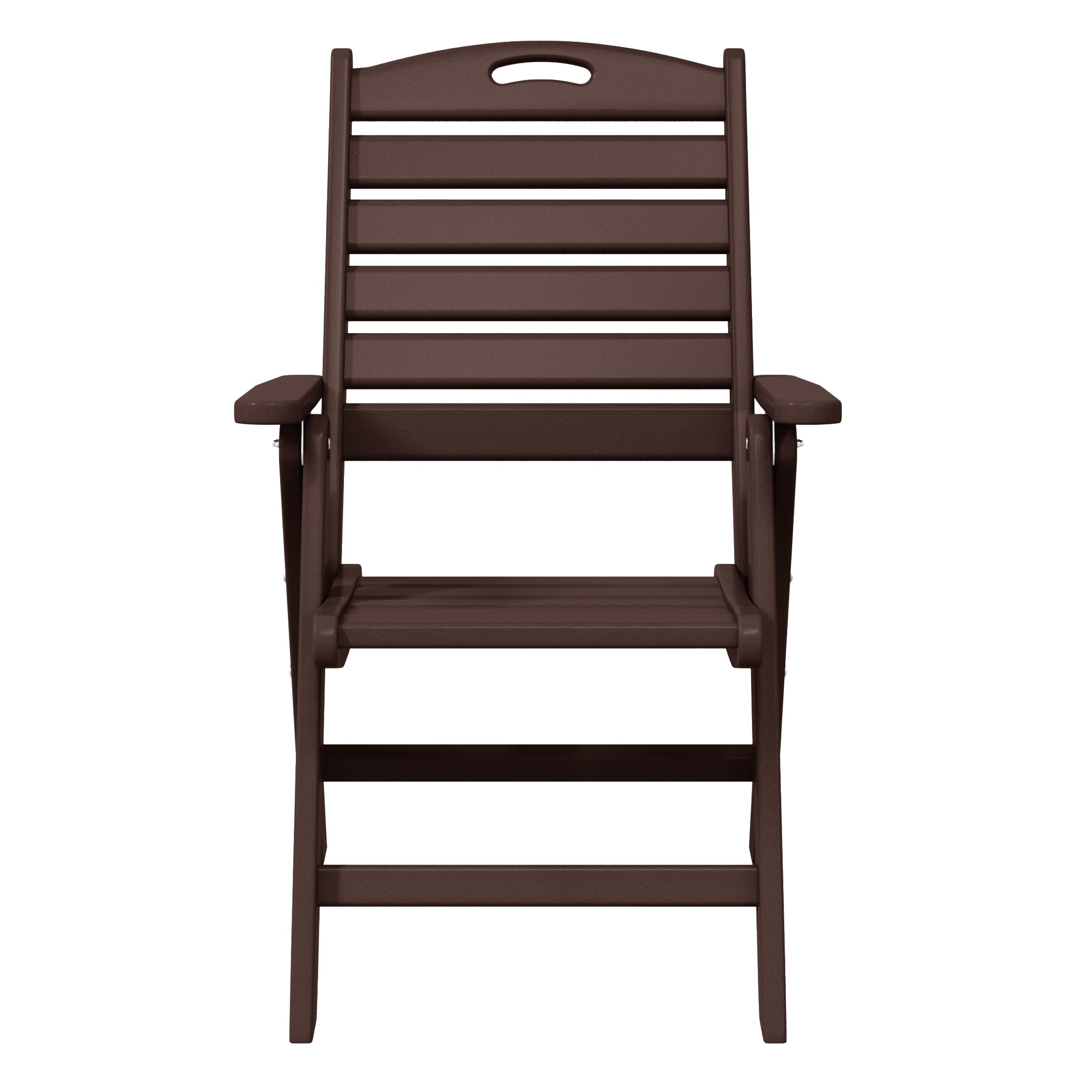 Aarhus Folding High back Dining Chair (Set of 2) Dark Brown Seahawk Designs Patio Dining Chairs