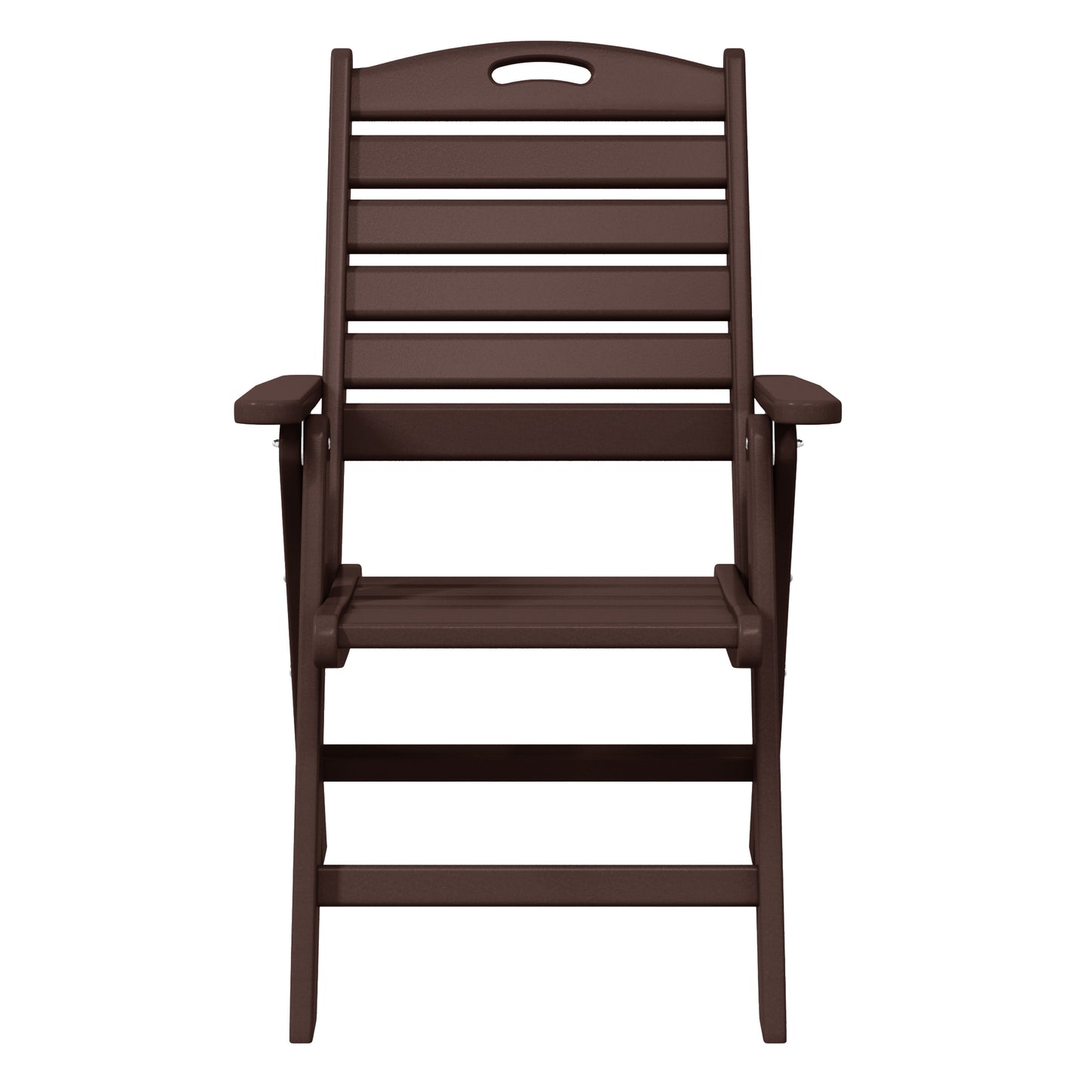 Aarhus Folding High back Dining Chair (Set of 2) Dark Brown Seahawk Designs Patio Dining Chairs
