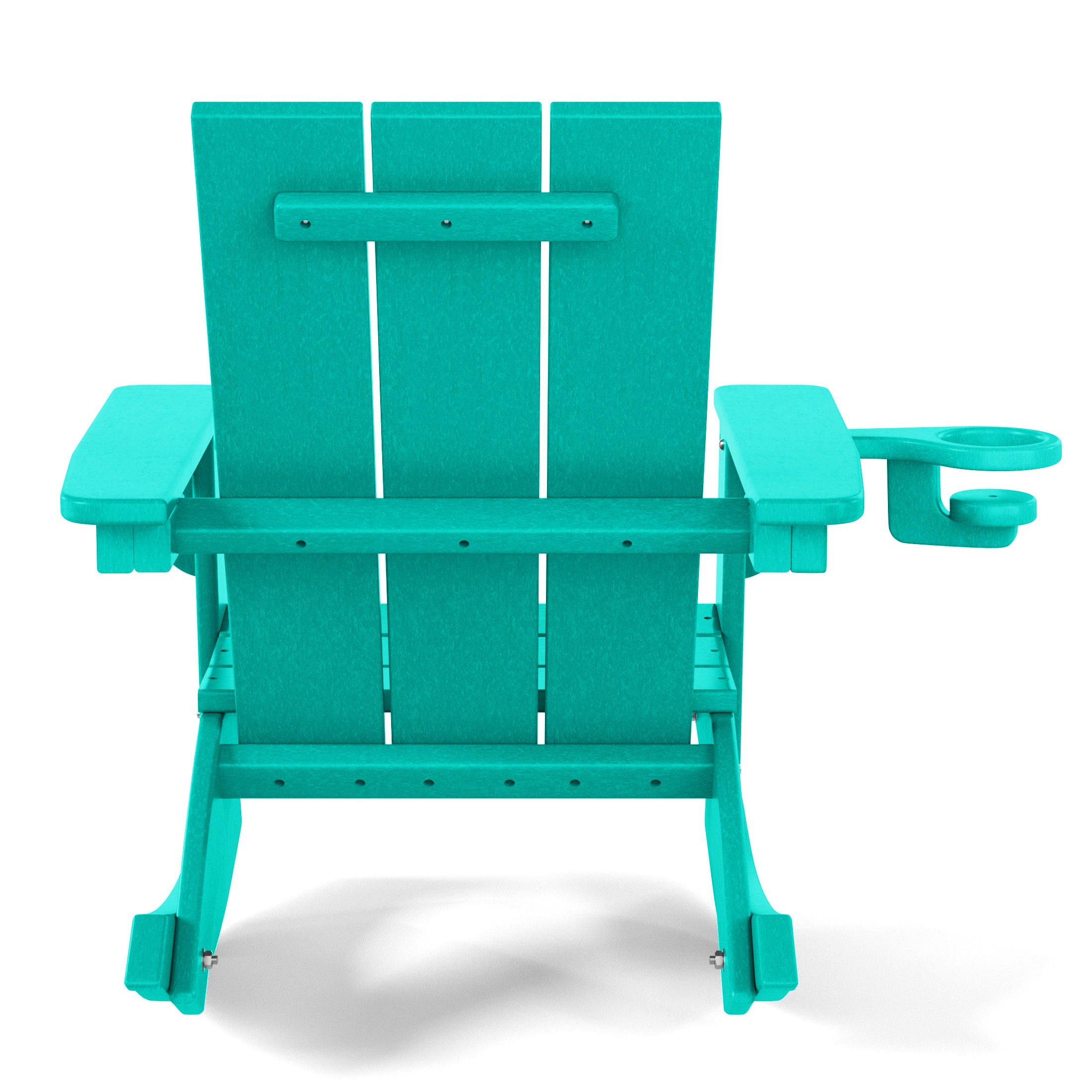 Tiny Terraces Kids Modern Adirondack Rocking Chair with Cup Holder (Set of 2) Seahawk Designs Kids Patio Rocking Chairs