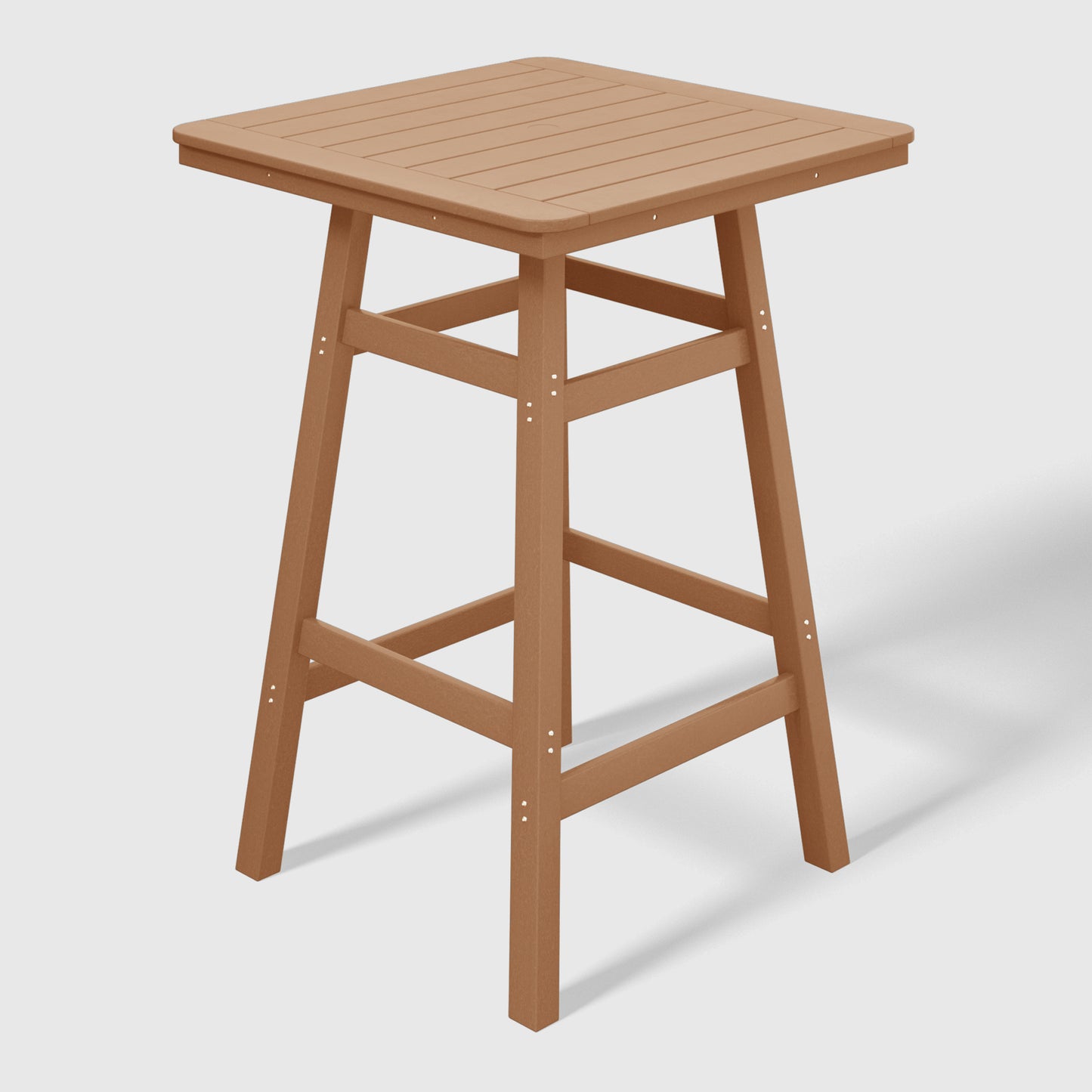 Stockholm All-Weather Outdoor 30" Square Bar Table (42" Height) Teak Seahawk Designs Patio Bar Tables