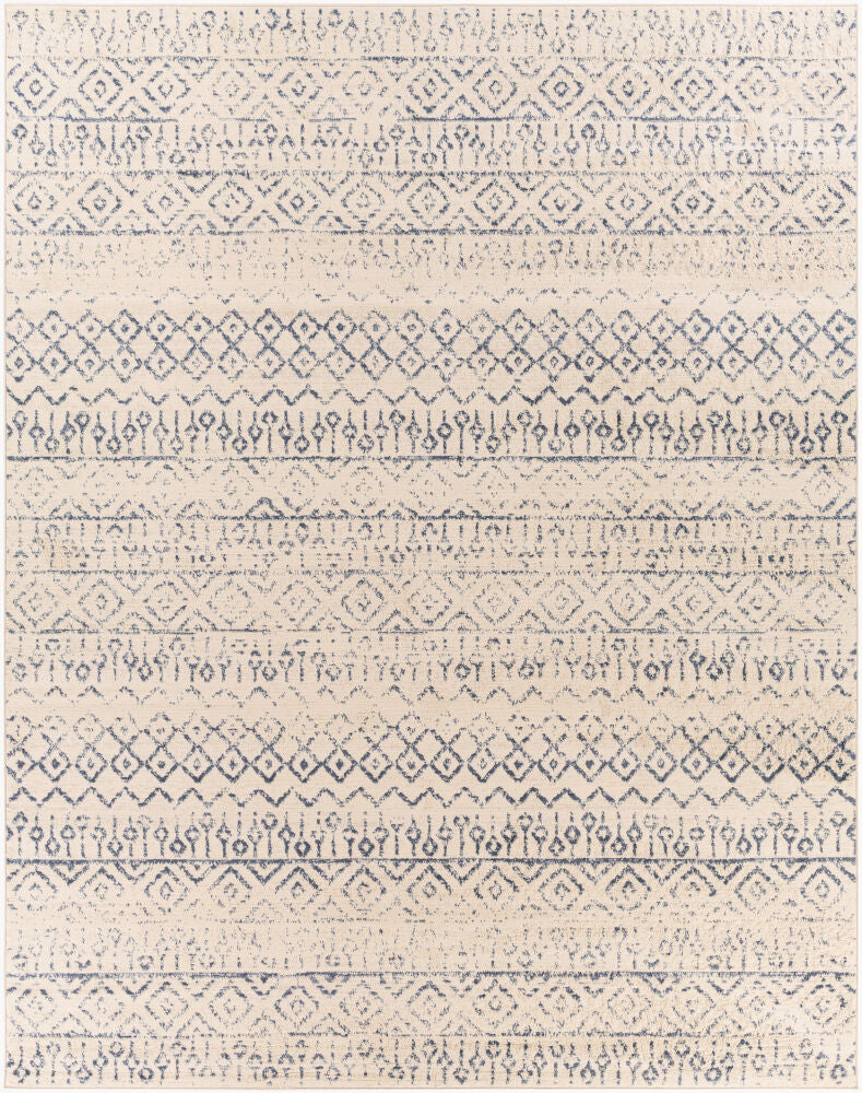 City Light Machine Woven Rug — Beige/Blue