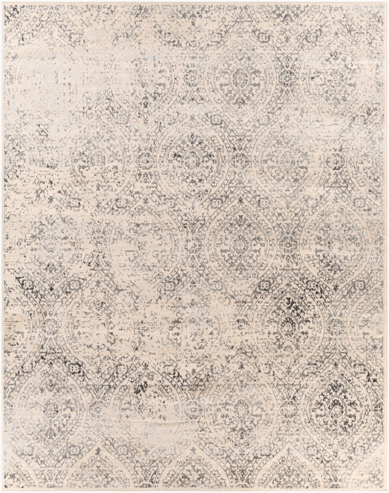 City Light Machine Woven Rug — Beige/Black