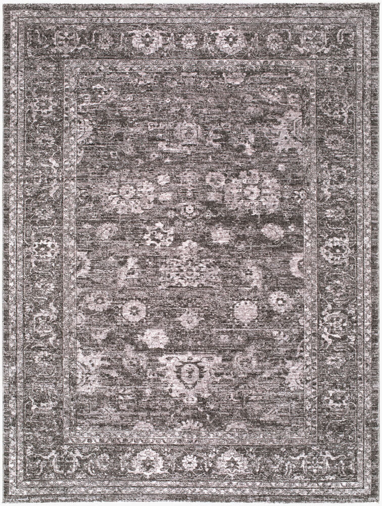 Cyrus Machine Woven Rug — Light Gray/Medium Gray