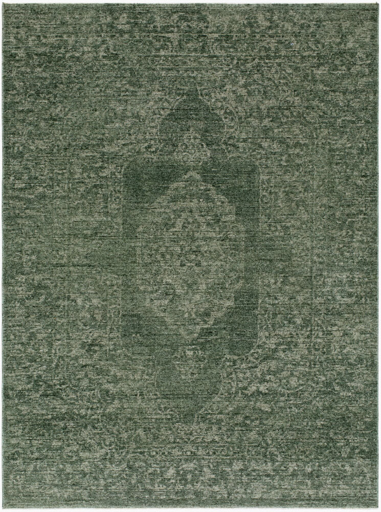 Cyrus Machine Woven Rug — Medium Green/Sage