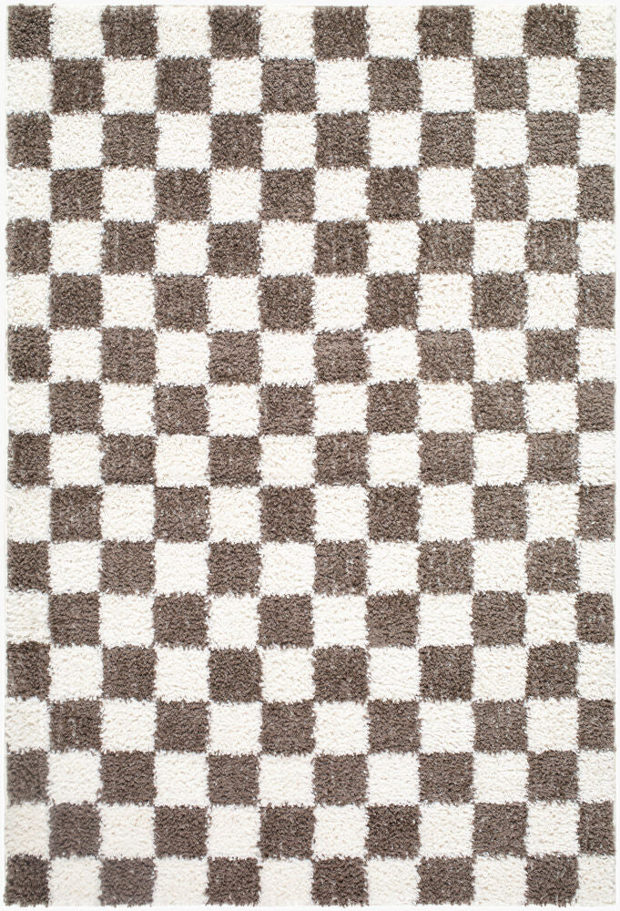 Czechia Machine Woven Rug — Charcoal/Ivory