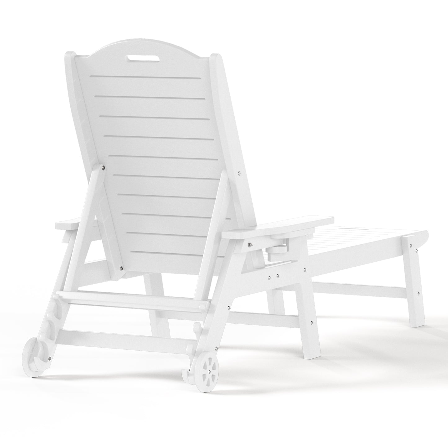 Santa Barbara Reclining Chaise Lounge with Cup Holder and Wheels Seahawk Designs Patio Chaise Lounges