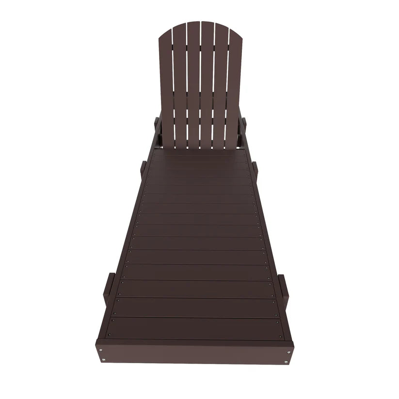 Westport Classic All-Weather Outdoor Adirondack Reclining Sun Lounger Dark Brown Seahawk Designs Patio Chaise Lounges