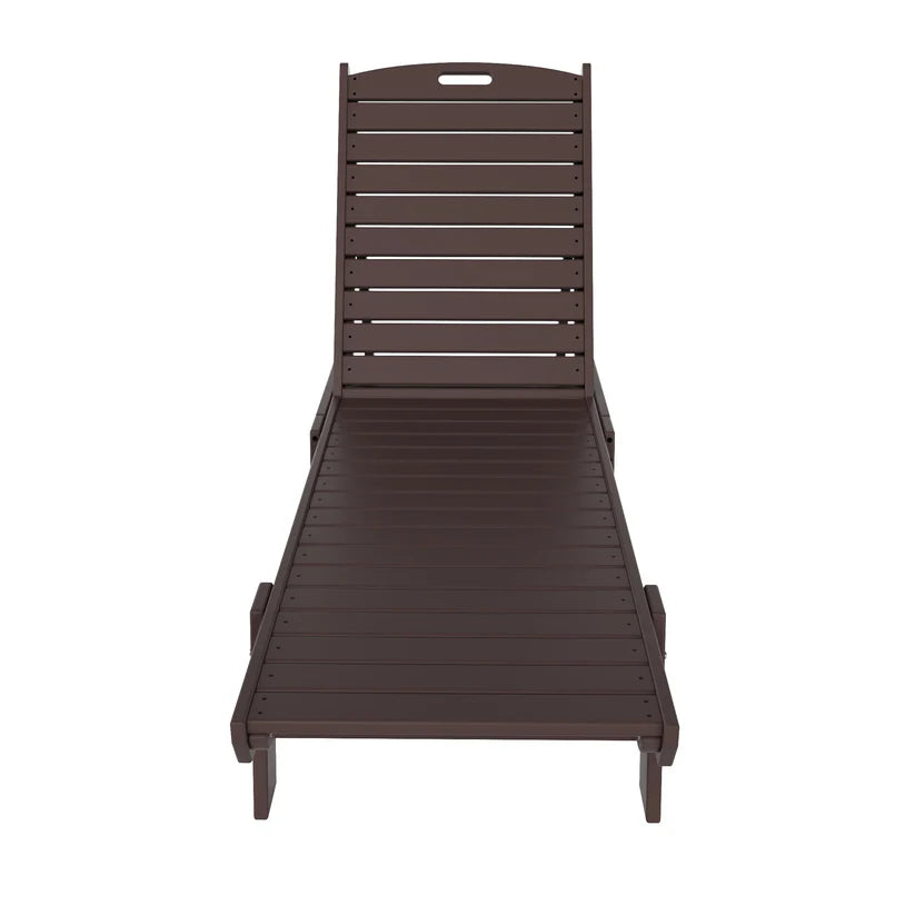 Santa Monica All-Weather Outdoor Reclining Sun Lounger Dark Brown Seahawk Designs Patio Chaise Lounges