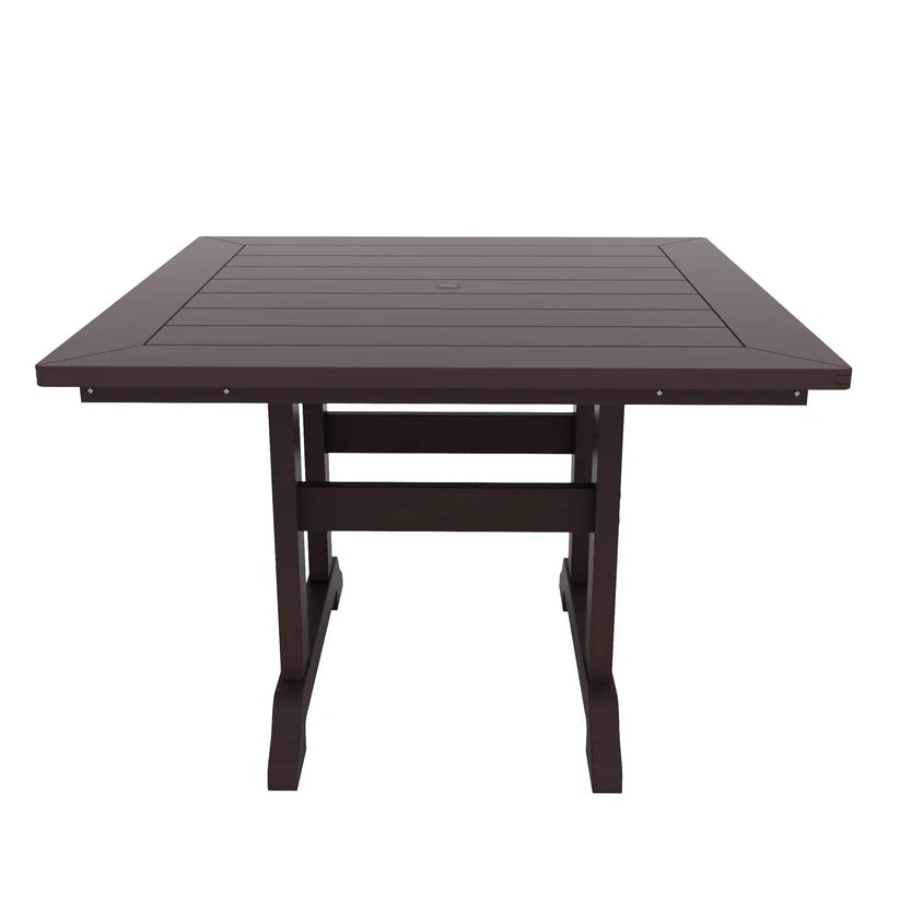Tuscany All-Weather Outdoor Square Dining Table (43" Top) Dark Brown Seahawk Designs Patio Dining Tables