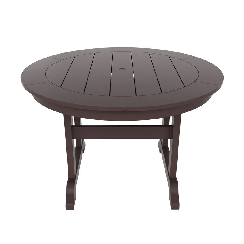 Tuscany All-Weather Outdoor Round Dining Table (47" Top) Dark Brown Seahawk Designs Patio Dining Tables