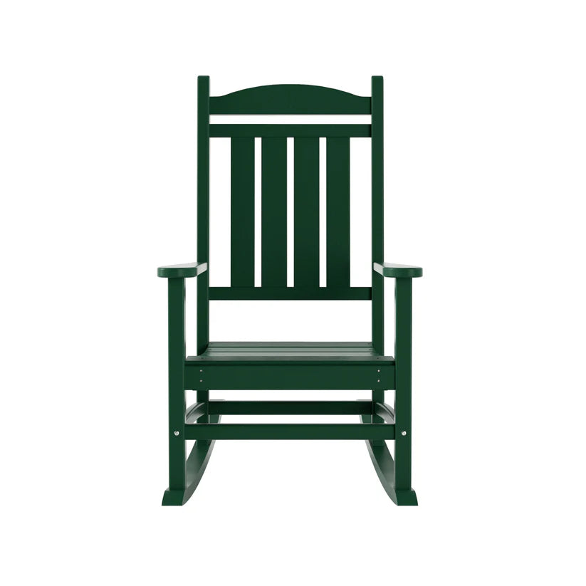 Tuscany All-Weather Outdoor Classic Porch Rocking Chair Dark Green Seahawk Designs Patio Rocking Chairs