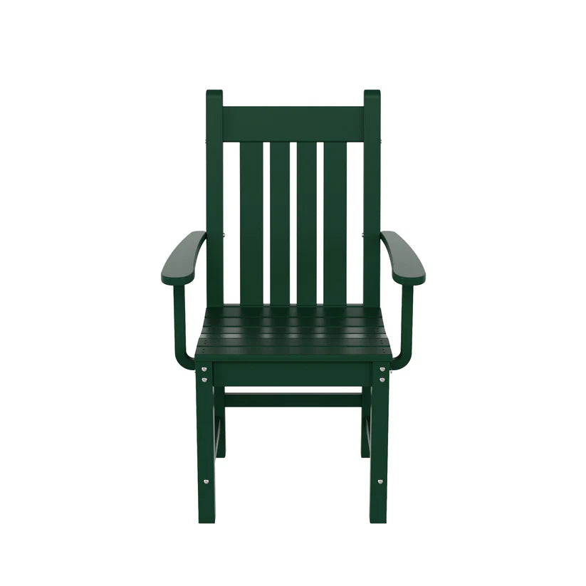 Tuscany All-Weather Outdoor Patio Dining Arm Chair Dark Green Seahawk Designs Patio Dining Chairs