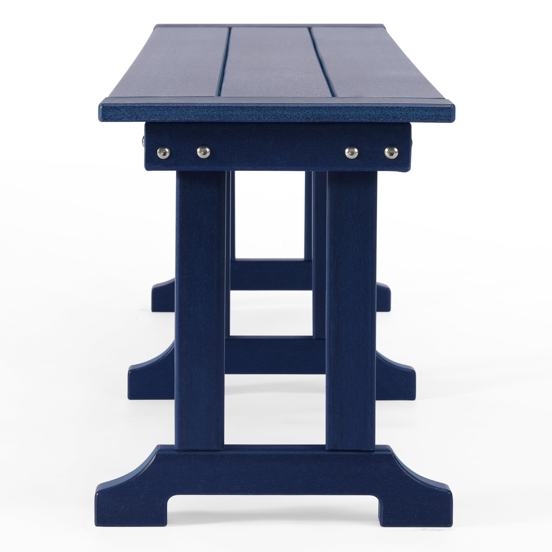 Tuscany All-Weather Outdoor 65" Trestle Dining Bench Navy Blue Seahawk Designs Patio Benches