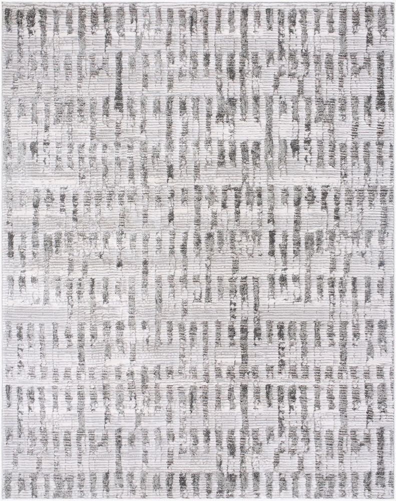 Delight Shag Machine Woven Rug — Charcoal/Cream