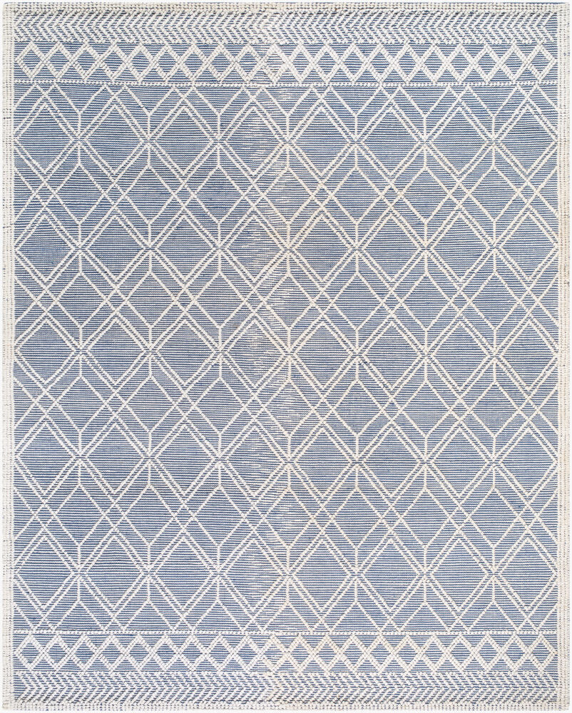 Daffodil Handmade Rug — Beige/Dark Blue