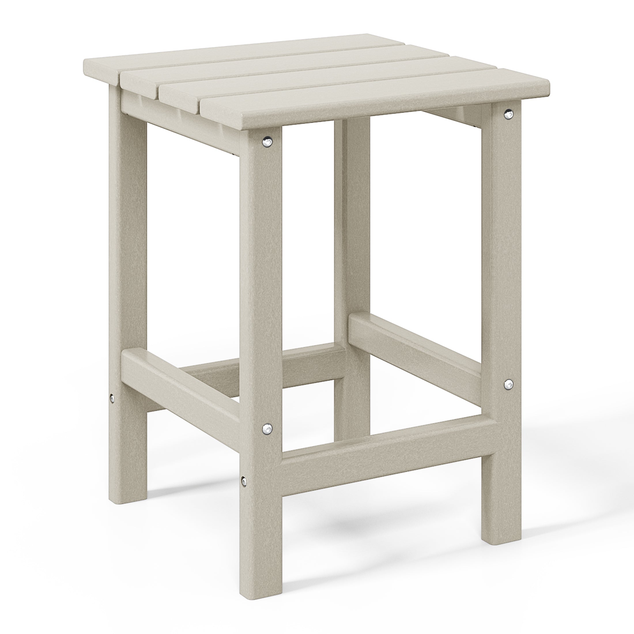 Tuscany All-Weather Outdoor Side Table (18" Height) Sand Seahawk Designs Patio Side Tables