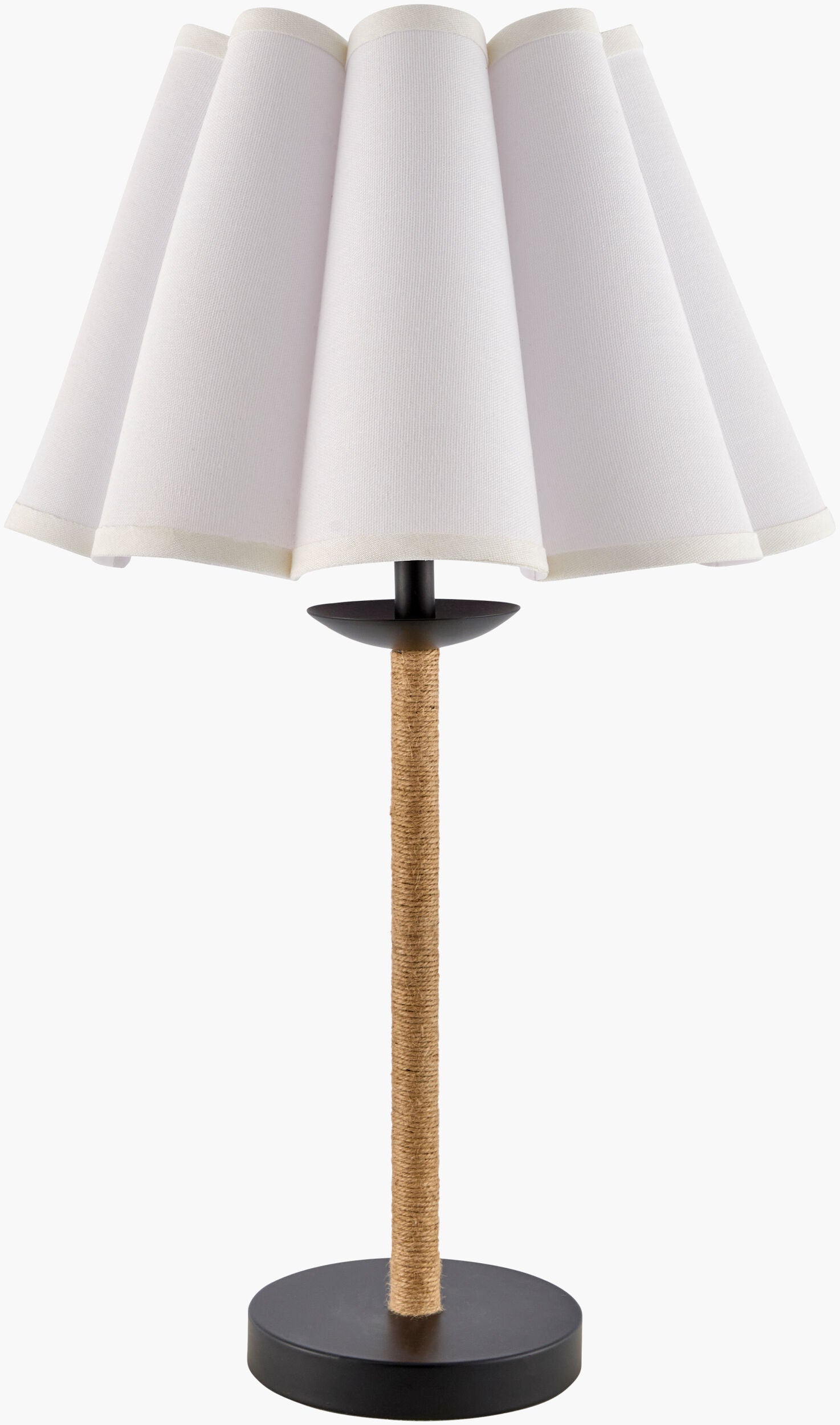 Dinnan Accent Table Lamp — Black/Wheat