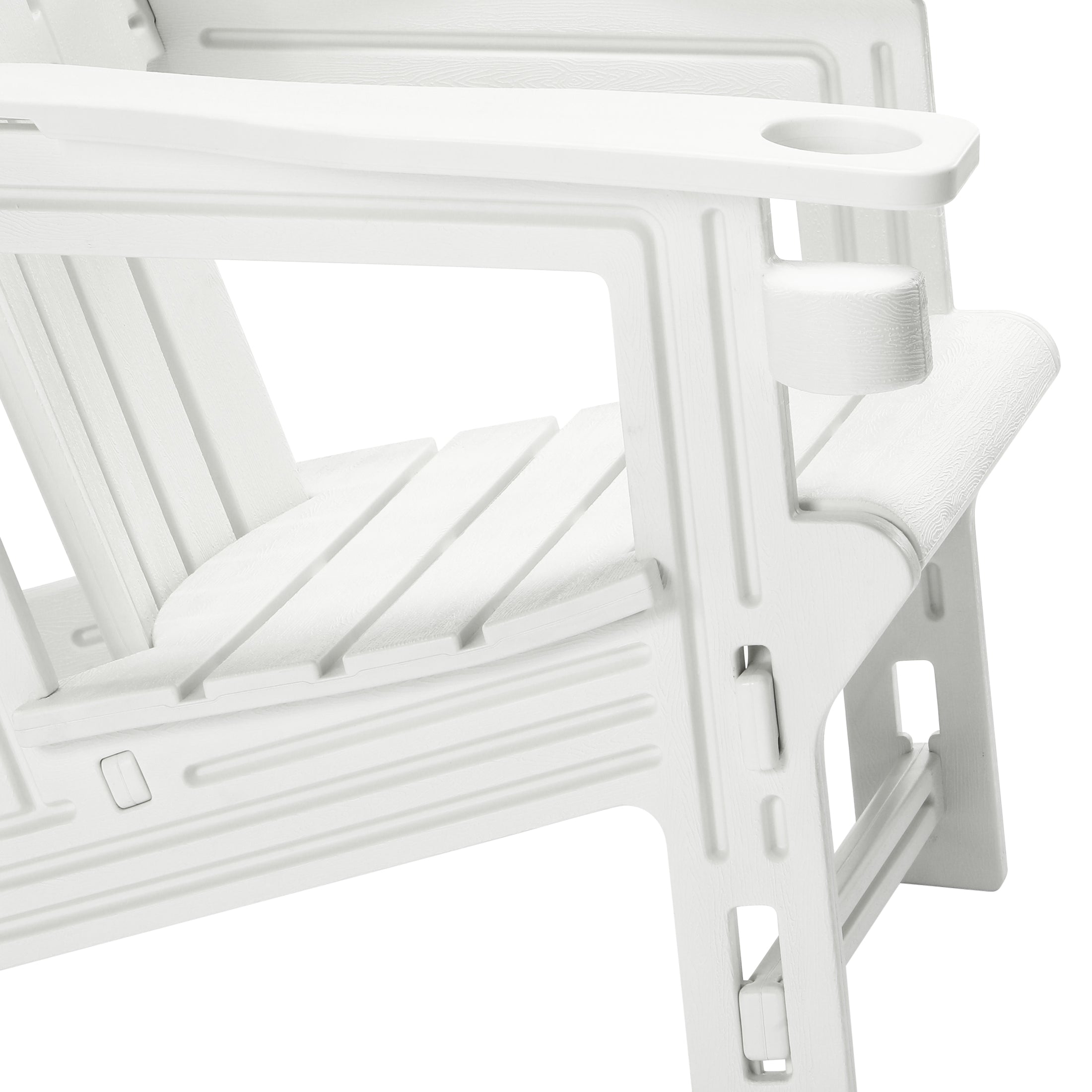 Set of Snap'n Lock Adirondack Chairs with Connecting Wedge Table (No Tools or Hardware) Seahawk Designs Adirondack Chairs