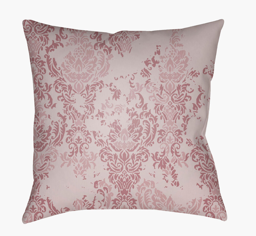 Moody Damask Accent Pillow — Lilac/Mauve