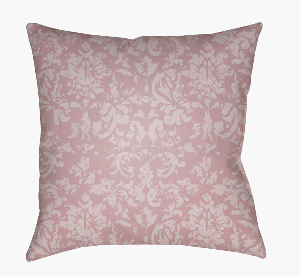 Moody Damask Accent Pillow — Lilac/Mauve