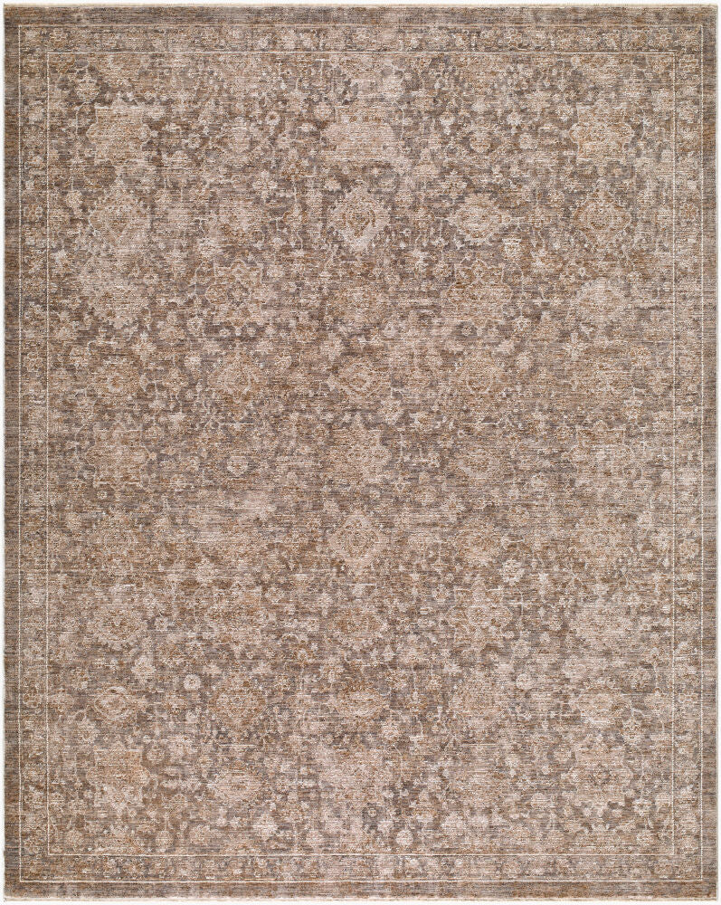 Demre Machine Woven Rug — Brown/Charcoal