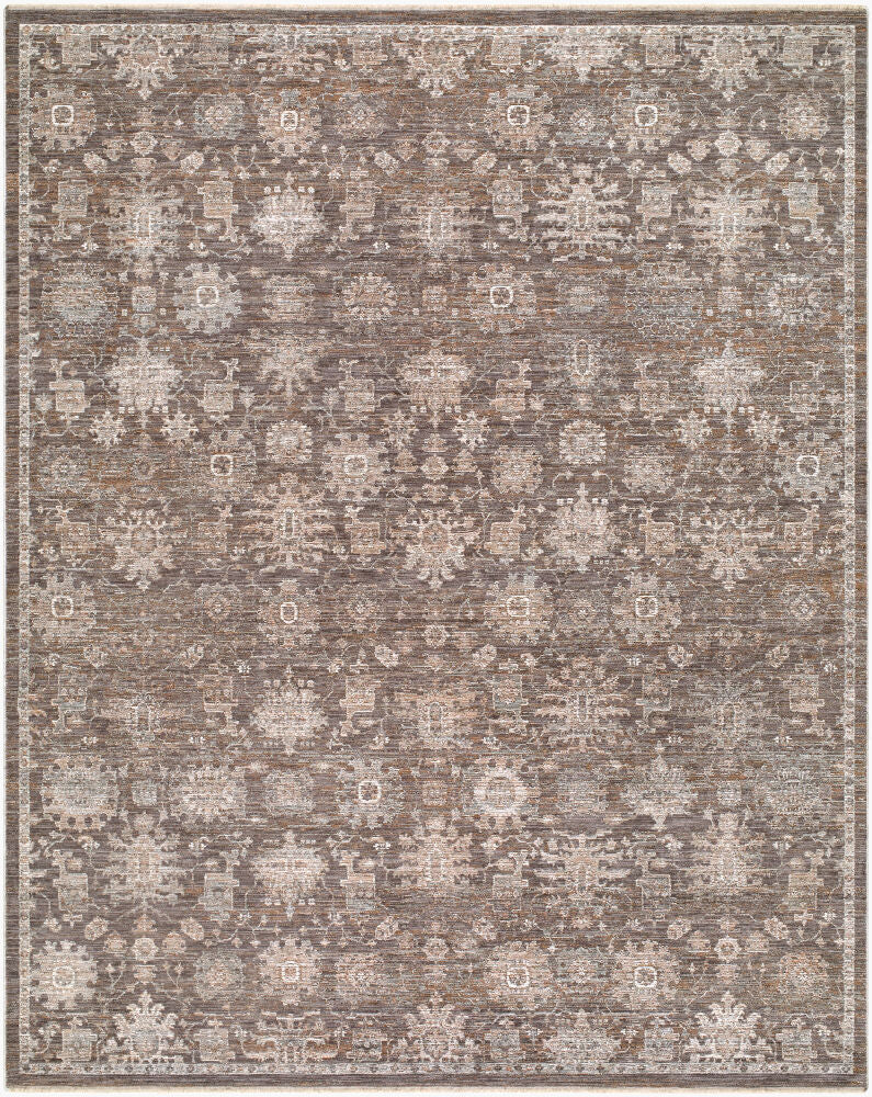 Demre Machine Woven Rug — Brown/Charcoal