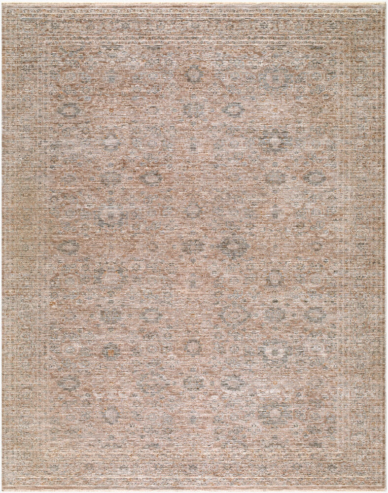 Demre Machine Woven Rug — Medium Gray/Off-White