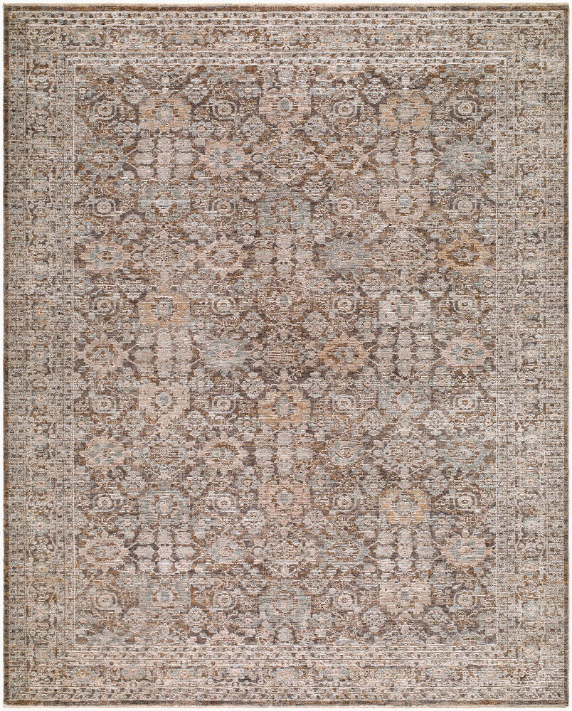 Demre Machine Woven Rug — Brown/Charcoal