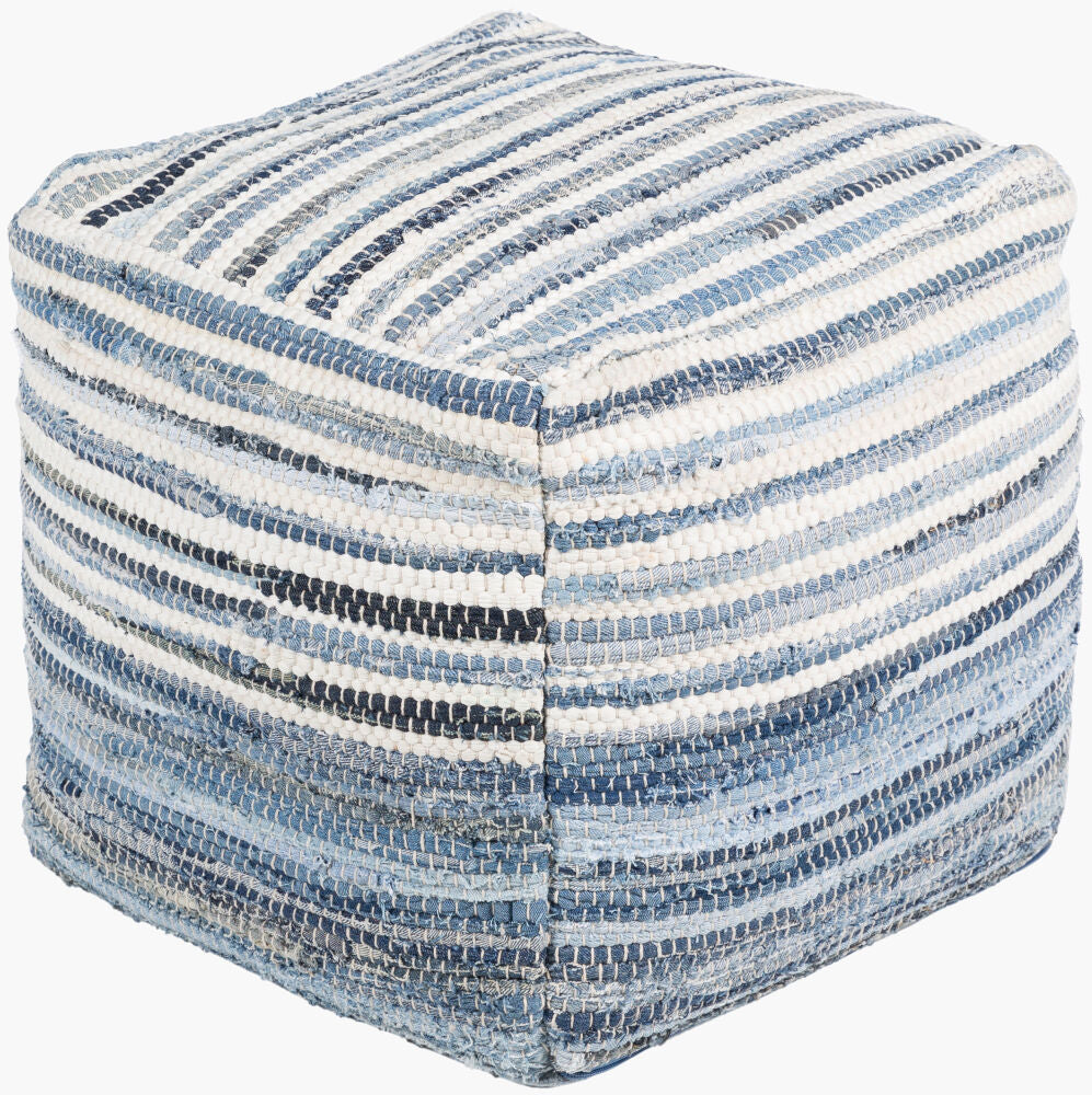 Denim Pouf — Blue/Navy