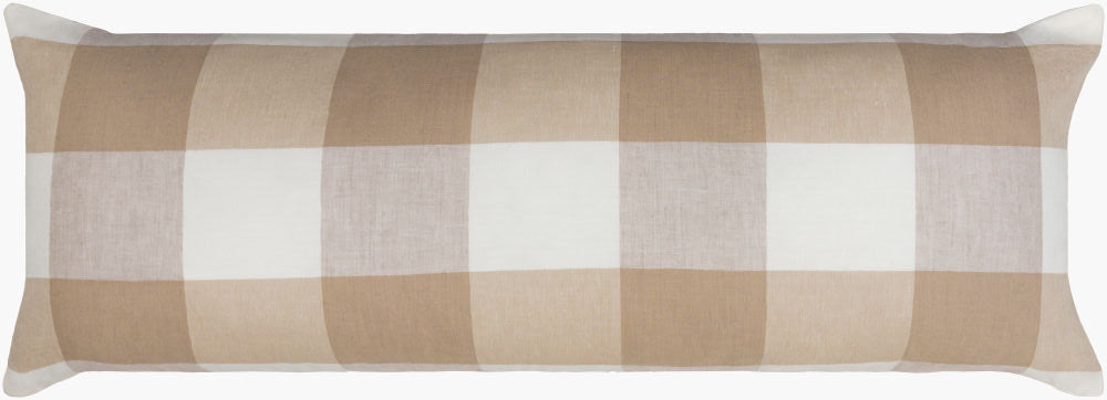 Dakota Lumbar Pillow — Light Brown/Medium Gray