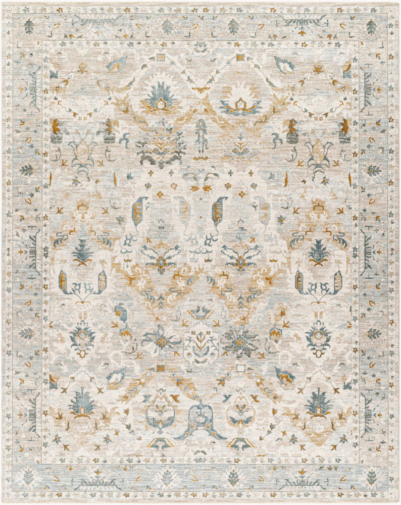 Dresden Machine Woven Rug — Deep Teal/Dusty Sage