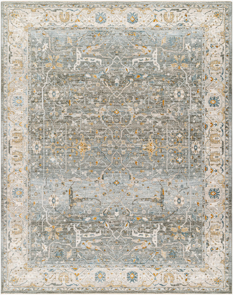 Dresden Machine Woven Rug — Deep Teal/Dusty Sage